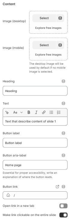 image slide block